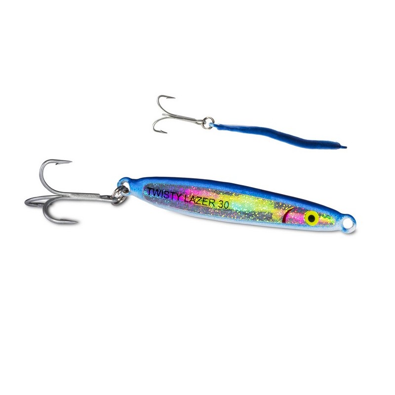 Twisty Lazer Blue Chrome with VMC Saltwater Treble Hook